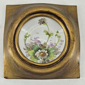 Rare Vintage Weisley Co. Hand Painted Signed by Artist Josef Henke Plate Framed